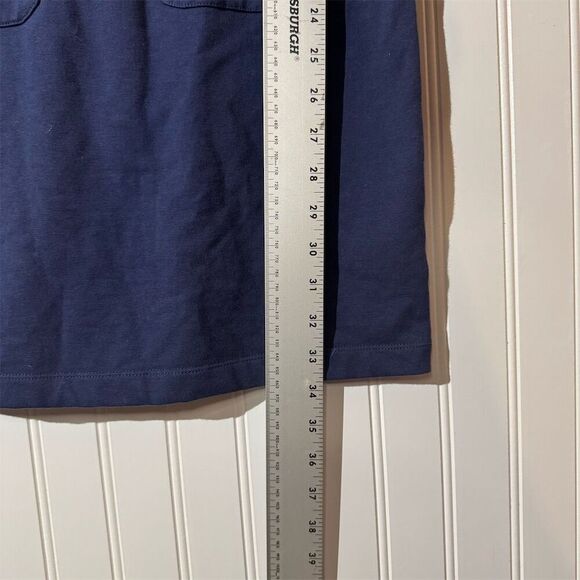 NWT Lilly Pulitzer Navy Mini Dress XXS Gold Button Shoulder Pockets Preppy Work - Picture 6 of 9